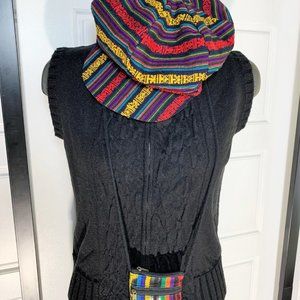 Vintage rasta cap reggae hat with drawstring coin purse